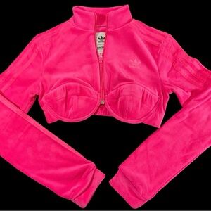 Adidas Pink Cropped Jacket